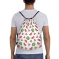 thumbnail image 2 of Kdxio Hand Drawn Watermelon Print Drawstring Backpack Bag,Waterproof Draw String Back Sack, Gym Drawstring Bags Swim Bag For Unisex, 2 of 9