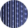 thumbnail image 1 of Ahgly Company Machine Washable Indoor Round Transitional Night Blue Area Rugs, 6' Round, 1 of 7