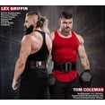 thumbnail image 3 of RDX Weight Lifting Powerlifting Belt, 6mm Thick Cowhide Leather, 4 Inch Back Lumbar Support, 12 Adjustable Holes, Bodybuilding Strength Training Core Exercise Fitness Workout Squats, Deadlifts, Blue, 3 of 8