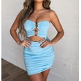 thumbnail image 4 of ORUYROP Femmes Tube Top Robe Sexy Spaghetti Sangle Midi Stretch Robes Serrées, 4 of 5