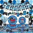 thumbnail image 1 of KEINXS Video Game Birthday Party Decorations Kits  Paper/Plastic Green  130 Count, 1 of 5