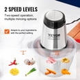 thumbnail image 4 of VEVOR Procesador de Alimentos, Mini Picadora Eléctrica 400W, Picadora de Carne Eléctrica de 2 Velocidades, Batidora de Carne de Acero Inoxidable, para Comida de Bebé, Carne, Cebolla, Verduras, 8 Tazas, 4 of 5