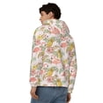 thumbnail image 4 of Uemuo Tropical Flamingo Pineapple for Men's Fashion Full-zip Hoodies & Sweatshirts with Kangaroo Pocket, Zip-up Hooded Sweatshirt, Moisture Wicking & Breathable-Medium, 4 of 5