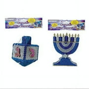 Chanukah Glitter Decoration - Draydel & Menorah Styles