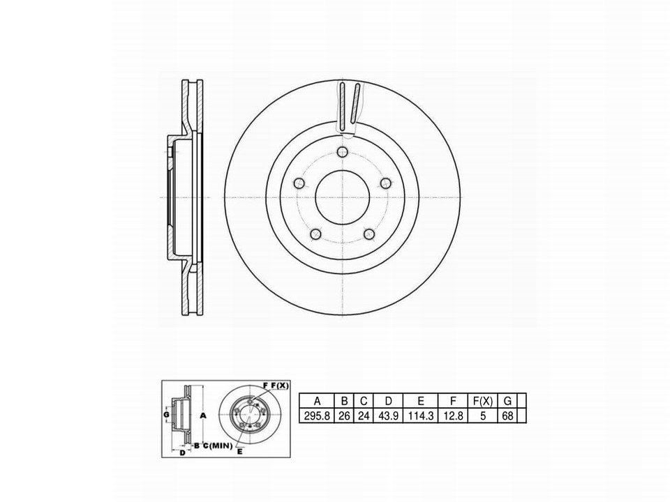 Winstop Brake Rotor, Front WS246701, Nissan Sentra 2012-2007