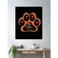 thumbnail image 2 of Dog Paw Print - Dog On Board -Orange Shade Poster Wall Art, Modern Wall Decor, 16x24 UNFRAMED, 2 of 3