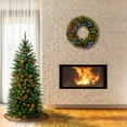 thumbnail image 3 of National Tree Company Artificial Pre-Lit Slim Christmas Tree, Green, Kingswood Fir, Multicolor Lights, Includes Stand, 4.5 Feet, 3 of 5