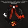 thumbnail image 4 of Moyic Guirnalda de Halloween Calavera Fantasmas Puerta colgante Guirnaldas de forma redonda Estilo simple Saludo negro Colgante Aro de ratán Bar Hotel Kits de decoración para fiestas Moyic HA068713-00, 4 of 6
