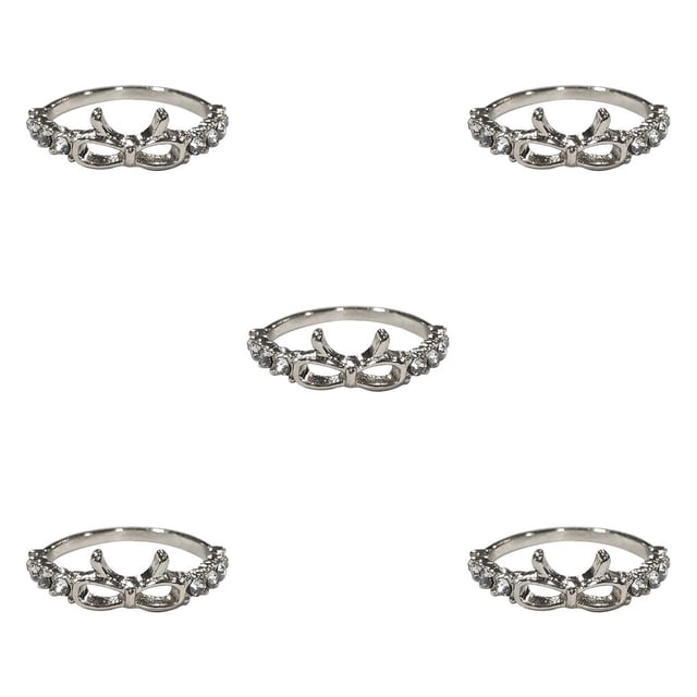 Qarigey Anillo de diamantes de imitación, accesorio de moda de estilo Simple brillante, joyería de diamantes de imitación para mujer, Type5 NO5