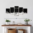 thumbnail image 2 of Elephant Stock Chicago Skyline Bw Wall Art - Horizontal Multi Panel Canvas - Living Room Wall Decor - City Multi Panel - Black And Gray Decor - 29" x 12", 2 of 4