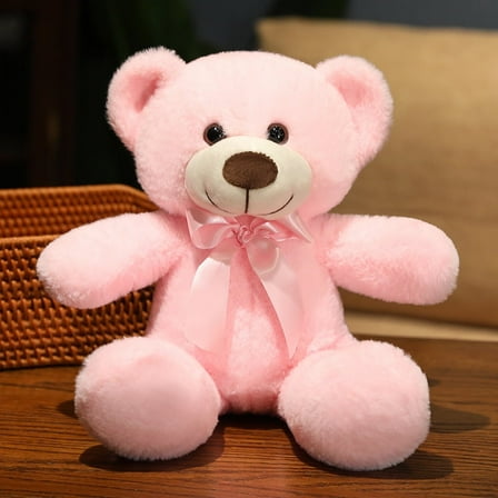 1pcs Bear Stuffed Animal Bears Plush Doll Cute Bear Toy 13.78 inch for Christmas Valentine's Day(European Pink Bear)