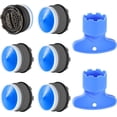 thumbnail image 1 of BN-6 piezas, M18.5 Aireador, Boquilla para baño de cocina, Aireador de grifo de fregadero de plástico para ahorro de agua con 2 llaves, Azul, 1 of 5