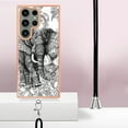 thumbnail image 3 of TECH CIRCLE For Galaxy S21 Ultra Case,Stylish Pattern Soft Slim Thin Silicone TPU Girls Boys Women Men Case Shockproof Protective Phone Case with Strap for Samsung Galaxy S21 Ultra 6.8" 2021,Elephant, 3 of 7