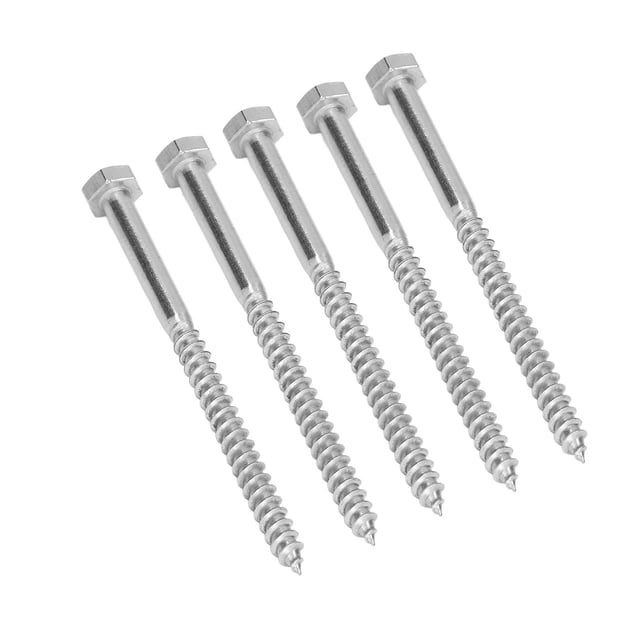 Vis Hexagonales en Acier Inoxydable 304, Demi-File, Vis Hexagonale en Bois pour Composants de Toit de Menuiserie