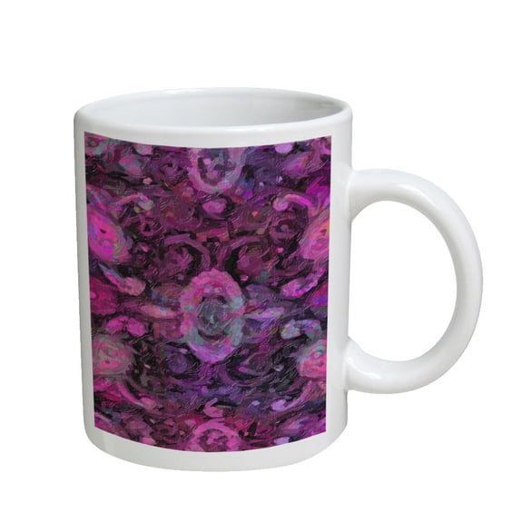 KuzmarK Coffee Cup Mug 11 Ounce - Paisley Pretty Painting