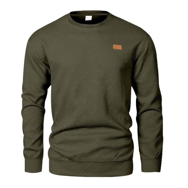 pstuiky camisas de manga larga para hombre, Sudadera deportiva informal para hombre, cuello redondo, color liso, de punto, de manga larga, con capucha versátil Tops casuales para hombres xxl