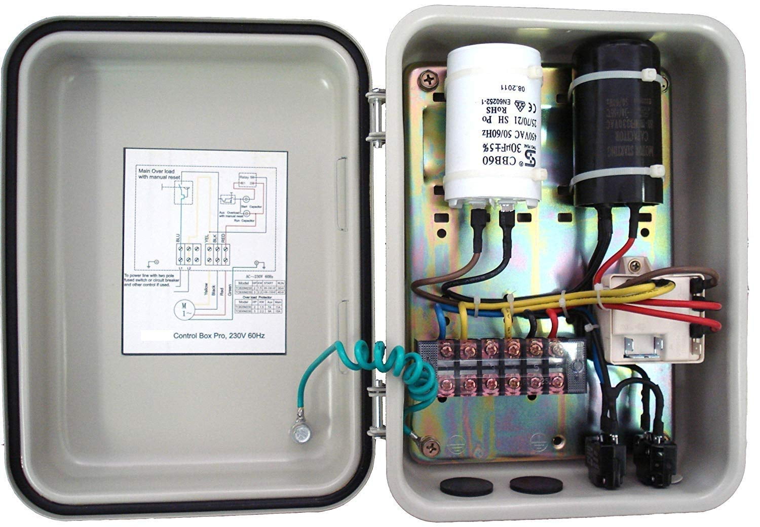 Diagrama de fiação de caixa de controle Franklin Electric