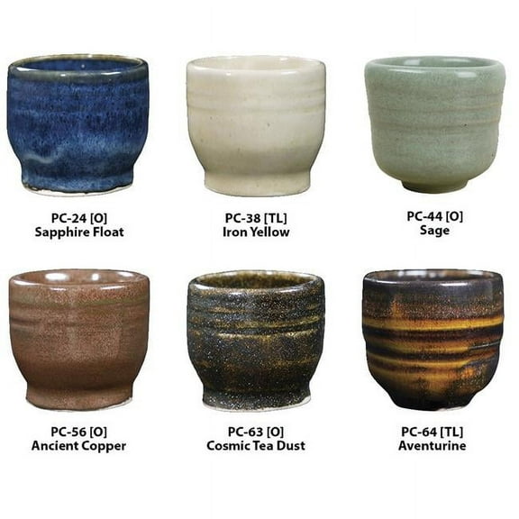American Art Clay 2002917 6 Pint Potters Choice Glaze Class Pack, Assorted Color - Pack of 5