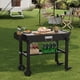 thumbnail image 2 of QinaQin Carrito para asador Blackstone con bandeja, ruedas y porta toalla, mesa plegable compatible con planchas de 17 o 22 pulgadas para camping, 2 of 8