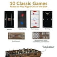 thumbnail image 2 of Indoor Multi-Game Table with Billiards, Push Hockey, Foosball, Ping Pong, Bowling, and More - Dark Wood Look, 2 of 10