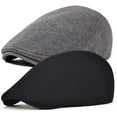thumbnail image 1 of LAICAIW Men Cotton Newsboy Cap Soft Fit Cabbie Hat, 1 of 7