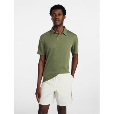 George Men's and Big Men's Double Knit Polo Shirt with Short Sleeves, Sizes S-5XL