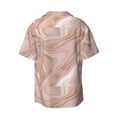 thumbnail image 2 of Haiem Rose Gold Glitter Splatter Men's Casual Shirts Short Sleeve Button Down Shirts Fashion Textured Summer Beach Shirt-Small, 2 of 7