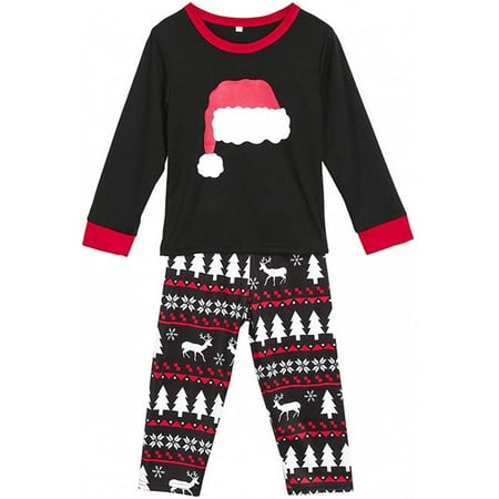 

Christmas Family Matching Pajamas Parent-Kids Sleepwear Long Sleeve Tops Holiday Sleepwear Homewear