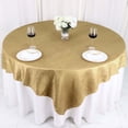 thumbnail image 5 of Efavormart 72"X72" Gold Accordion Crinkle Taffeta Table Overlay, Square Tablecloth Topper, 5 of 11