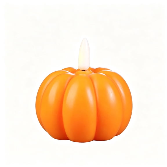 Halloween LED Pumpkin Candle Lights, Flameless Decor for Safe Indoor Ambiance, Warm Flickering Light Effect, for Halloween Night Decorations