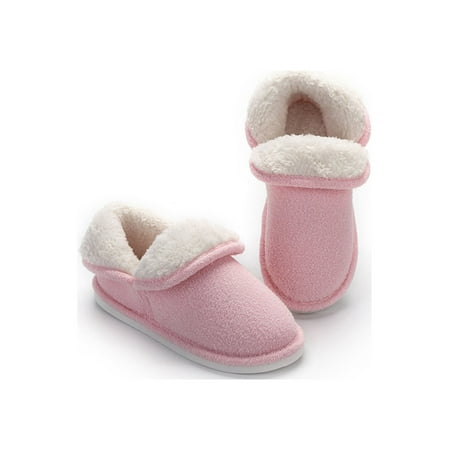 

Welliumy Womens Slippers Fluffy Warm Shoes Plush Lined Fuzzy Slipper House Home Shoe Bedroom Comfort Soft Fleece Boots Pink 8-9