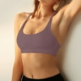 thumbnail image 4 of Women V Neck Sports Bras CrissCross Strappy Wirefree Padded Low Yoga Gym Bra Workout Crop Tops Yoga Clothes for Women Bra of Top Supportive Seamless Bra Womens Workout Items Comfort Yoga Running Bra, 4 of 7