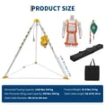 thumbnail image 6 of CazToi Confined Space Tripod Kit, Confined Space Tripod 7' Legs and 98' Cable Confined Space Rescue Tripod 33' Fall Protection, 1200 lbs Winch Harness Storage Bag, 6 of 7