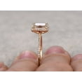 thumbnail image 2 of Best 1.25 Ct Moissanite and Diamond Ring with Emerald cut in Rose Gold, 2 of 5