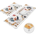 thumbnail image 3 of Rooster Kitchen Rugs and Mats Non-Skid Washable for Floor, Rooster and Chicken Kitchen Decor and Accessories Kitchen Mat Set of 2, 17"x30"+17"x47", 3 of 6