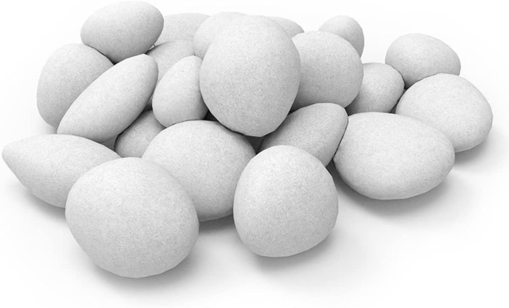 hmleaf 24 PCS Fireplace Ceramic Pebbles for All Types of Indoor Gas Inserts  Ventless & Vent Free Electric or Outdoor Fireplaces & Fire Pits Realistic  Clean Burning Accessories in White - Walmart.com