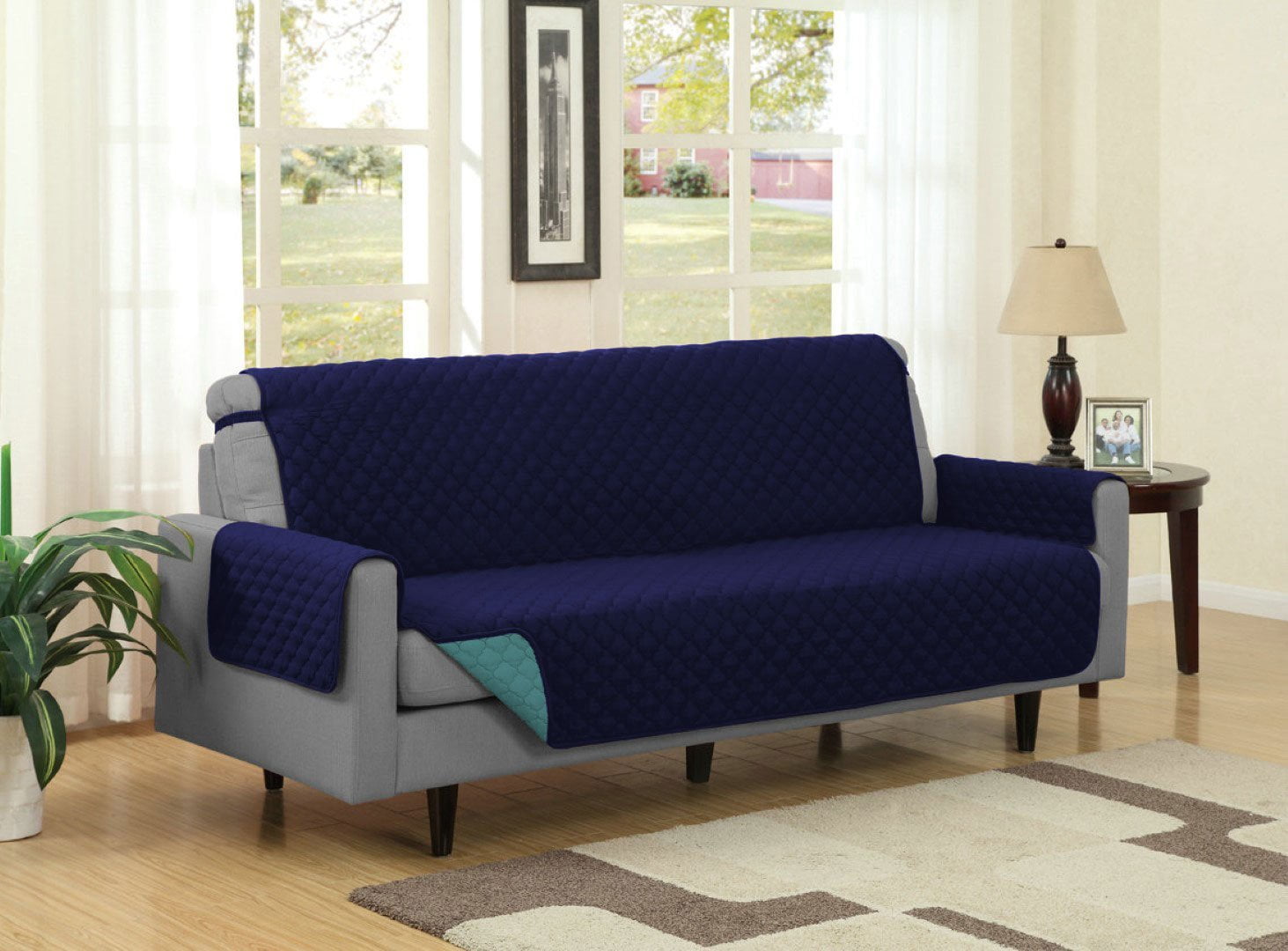 Linen Store Quilted Reversible Microfiber Pet Dog Couch Furniture