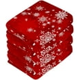 thumbnail image 4 of GZHJMY Christmas Red Snowflake Washcloths 4 Pack, Super Soft Absorbent Cotton Baby Face Towels, Washable Reusable Fingertip Towel for Bath Gym Hotel Spa, 12 x 12 Inch, 4 of 7