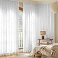 thumbnail image 1 of Linen Style Window Curtains 2PCS, 9FTx5FT Exquisite Patterned Drapery, Soft Easy to Install Versatile Decor for Home Themed Scene Arrangement Window Decoration Living Room Bedroom Dining Room, 1 of 7