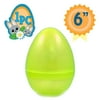 Totem World 6-Inch Jumbo Fillable Plastic Easter Egg Hunt Party Supply - Transparent Yellow Glitter Color Plastic Egg