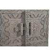 thumbnail image 5 of Taran Designs Isabella 6-door Carved Solid Wood TV Stand in Gray, 5 of 7