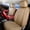 Beige, variant on Ikon Motorsports Full Set Seat Covers Compatible with 2008-2023 Toyota Tundra Double & CrewMax Cab Pickup PU Leather Front Back Seat Cover Cushion Protectors - Beige
