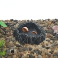 thumbnail image 3 of Plato de comida para reptiles Unique Bargains de resina, plato de comida para lagartos, tazón de agua para tortugas 3.54"x3.54"x0.98" Negro, Gris, 3 of 6