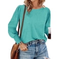thumbnail image 6 of UVN Crewneck Blouse for Women Fall Long Sleeve T-Shirts Casual Tees Ladies Loose Tops, 6 of 8