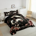 thumbnail image 6 of Manfei Floral Skunk 2pcs Bedding Comforter Set,Chic Flower Twin Comforter Sets,Kawaii Animal Breathable Bedding Set,Ultra Soft Wildlife Home Decor,Reversible, 6 of 7