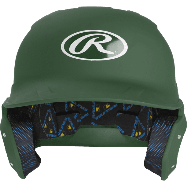 Rawlings Mach Alpha Baseball Batting Helmet, Matte Dark Green, Small