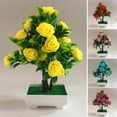 thumbnail image 4 of Artificial Fake Potted Flower Plant Bonsai Outdoor/Indoor/Garden Home Decoration, 4 of 5