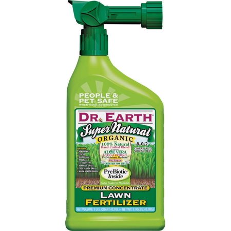 Dr. Earth Super Natural Lawn Fertilizer, 8-0-2, 2 lb. Bottle