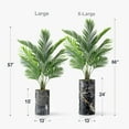 thumbnail image 4 of Artificial Palm Tree in Modern Planter, Fake Areca Tropical Palm Silk Tree for Indoor Outdoor Home Decoration - 57" Overall Tall (Plant Pot Plus Tree), 4 of 5