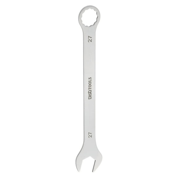 Uxcell Thin Combination Wrench Metric 27mm Torx Ended Box 15 Degree Offset Open End Stainless Steel